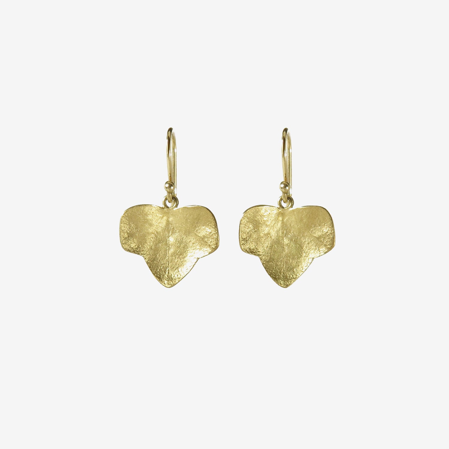 GABRIELLA KISS 18K YELLOW GOLD SMALL  IVY LEAF EARRINGS