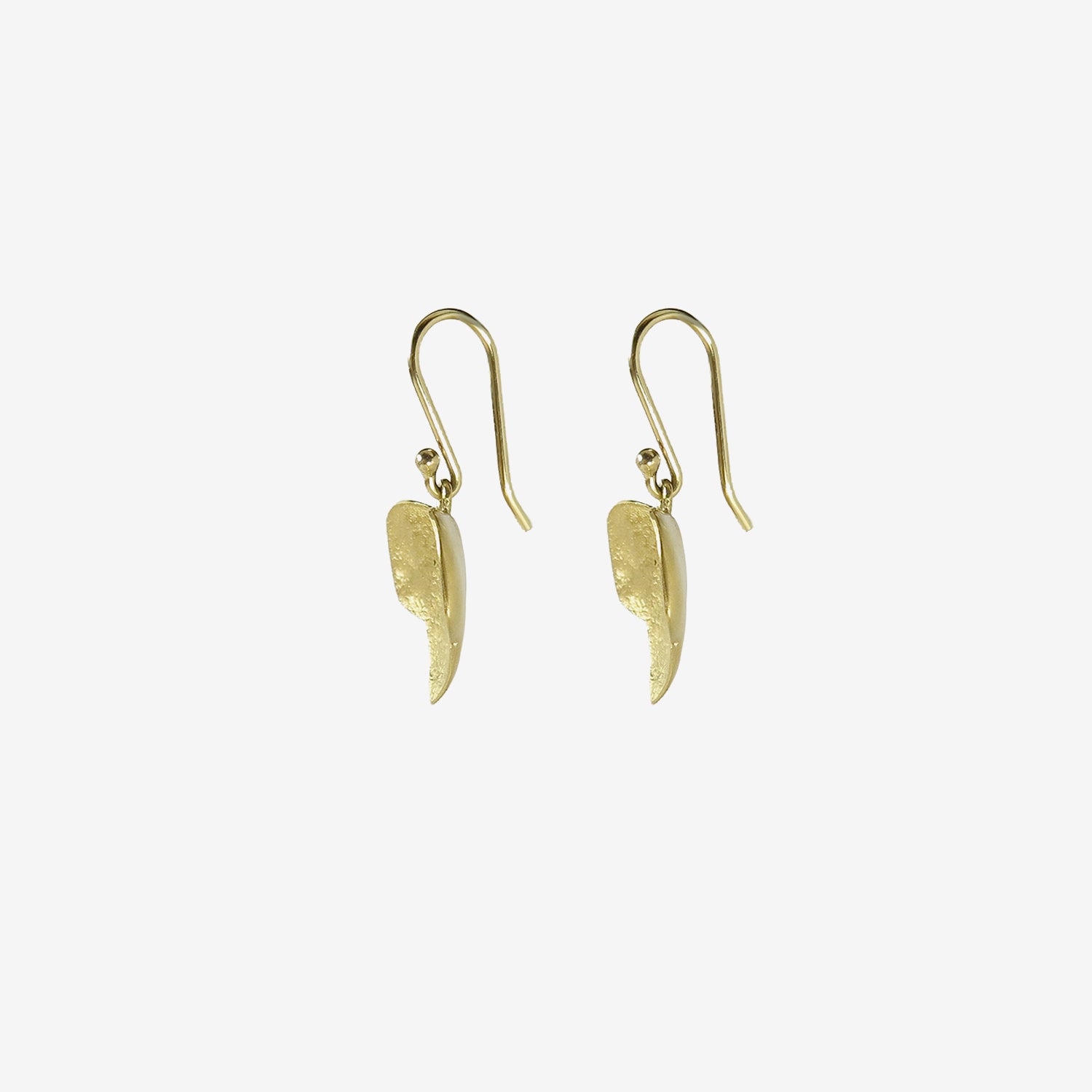 GABRIELLA KISS 18K YELLOW GOLD SMALL  IVY LEAF EARRINGS