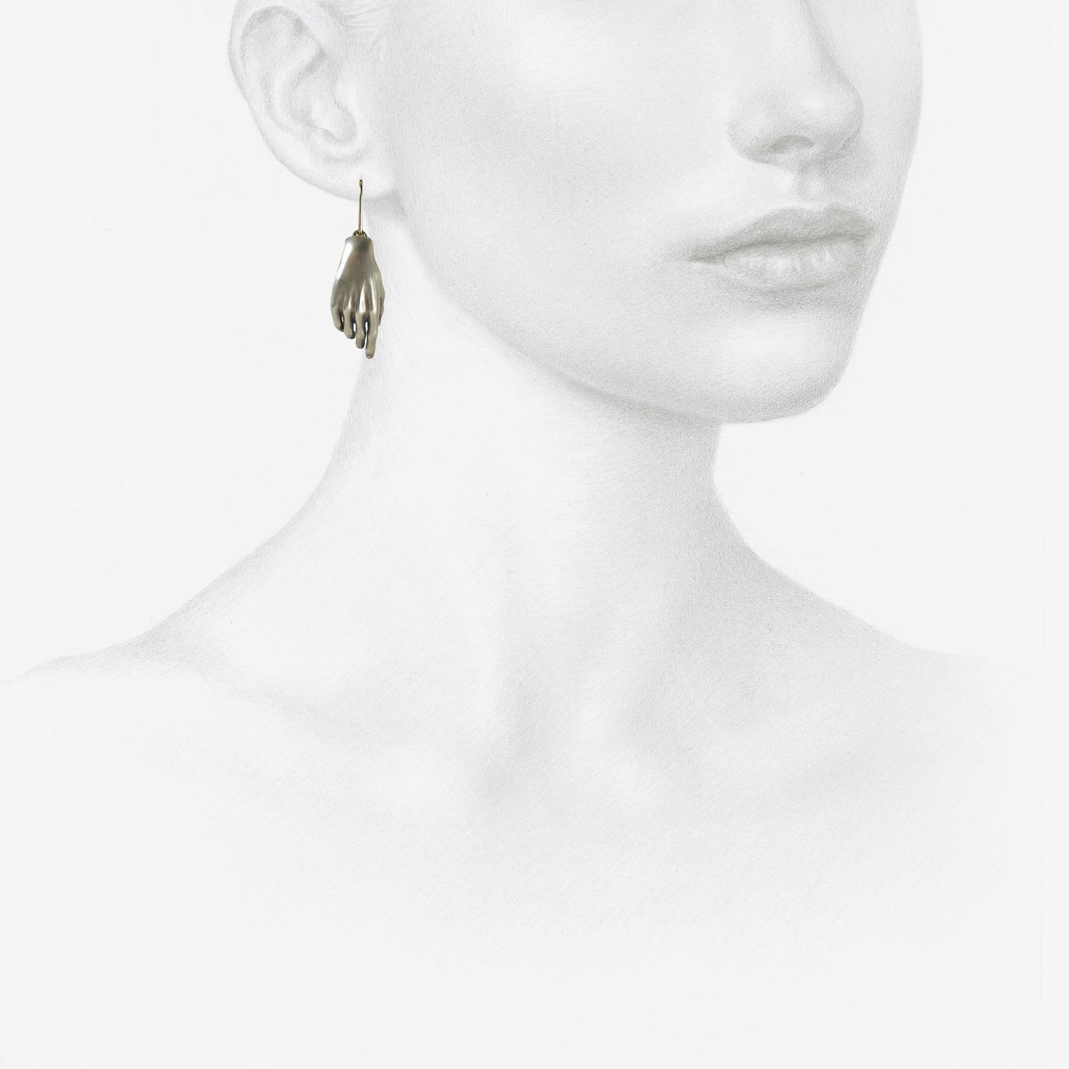 GABRIELLA KISS STERLING SILVER HAND EARRINGS