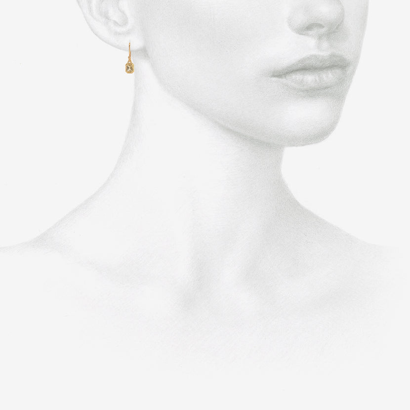 GABRIELLA KISS 18K & FACETED YELLOW SAPPHIRE EARRINGS