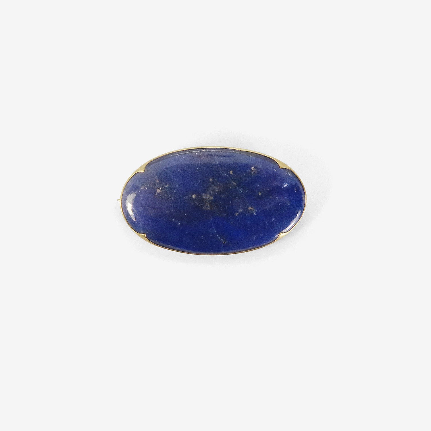 GABRIELLA KISS 18K & LARGE OVAL LAPIS PIN