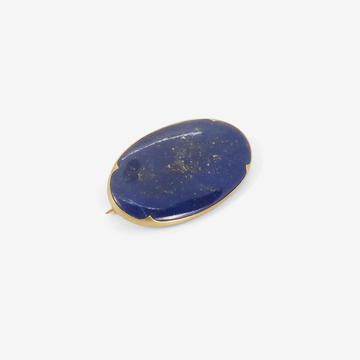 GABRIELLA KISS 18K & LARGE OVAL LAPIS PIN