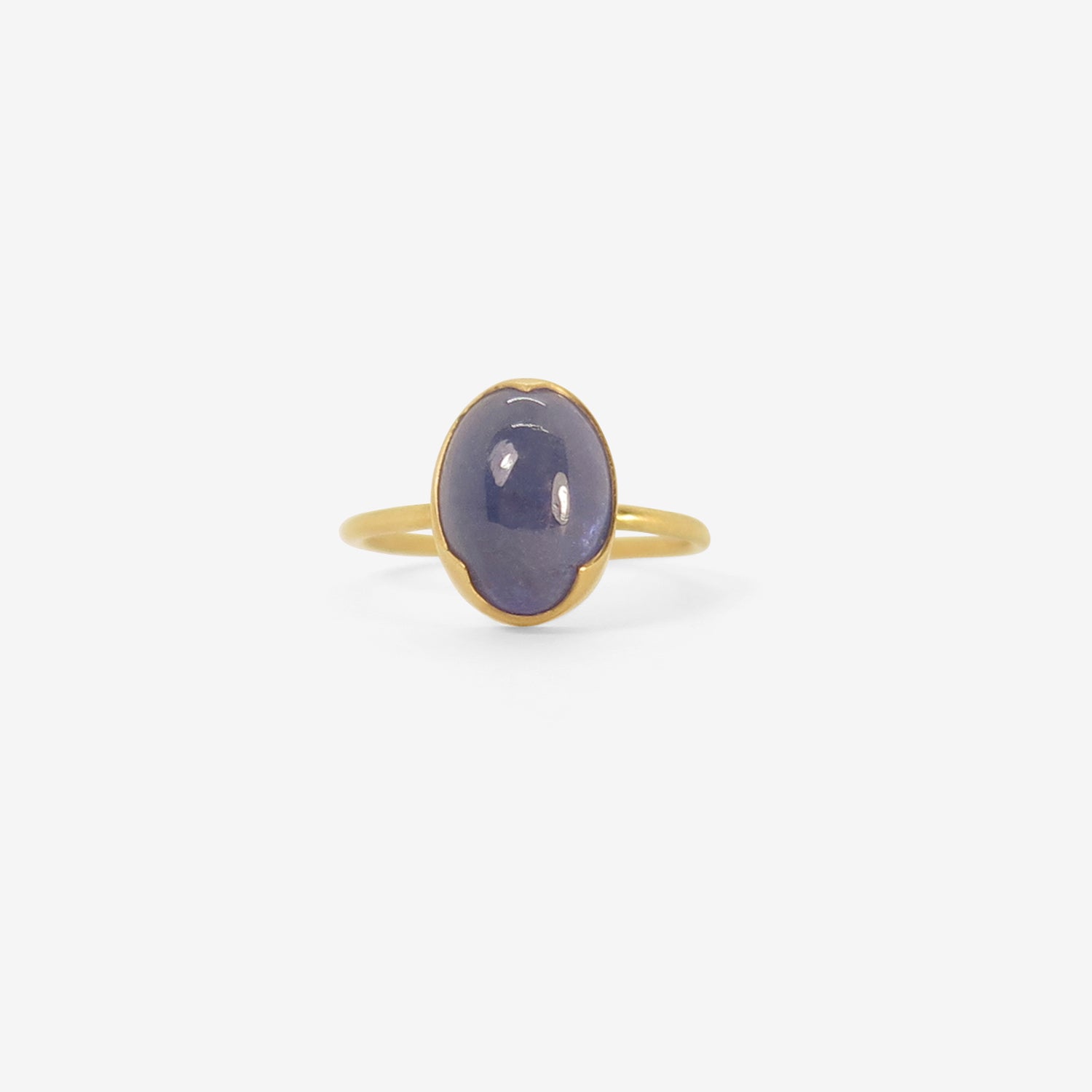 GABRIELLA KISS 18K & OVAL TANZANITE RING