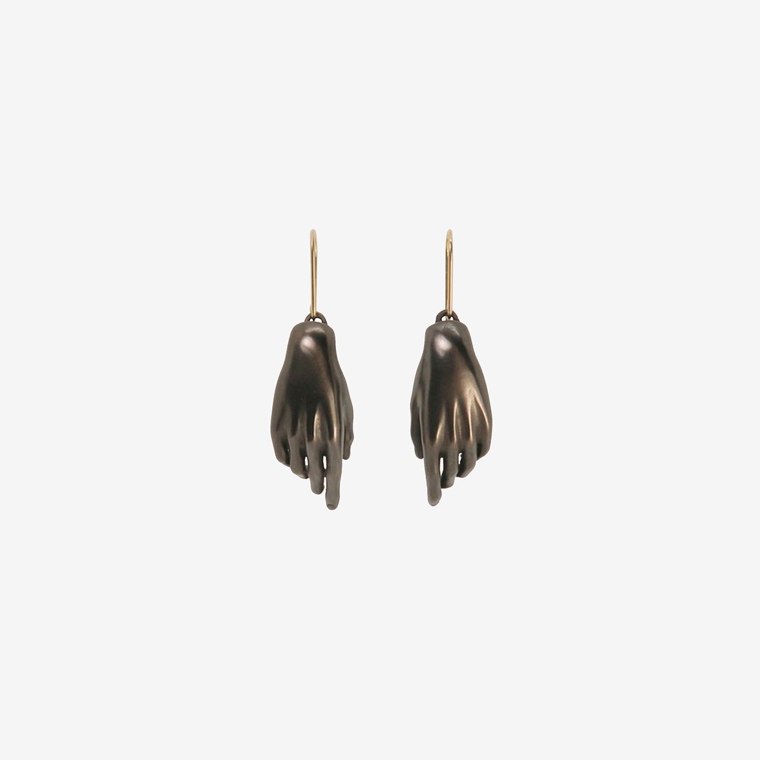 GABRIELLA KISS OXIDIZED BRONZE HAND EARRINGS
