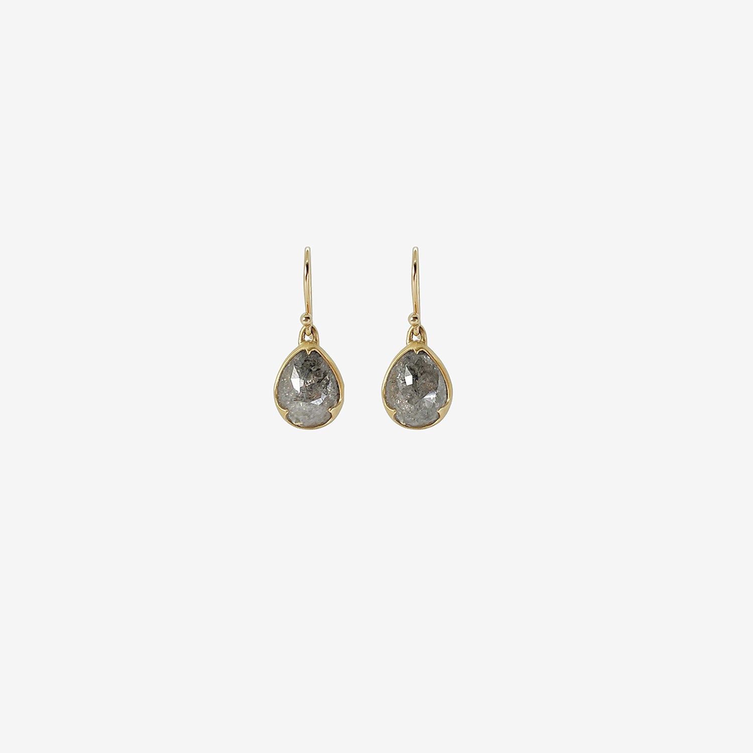 Rose Cut deals Pyrite & Gold Earrings