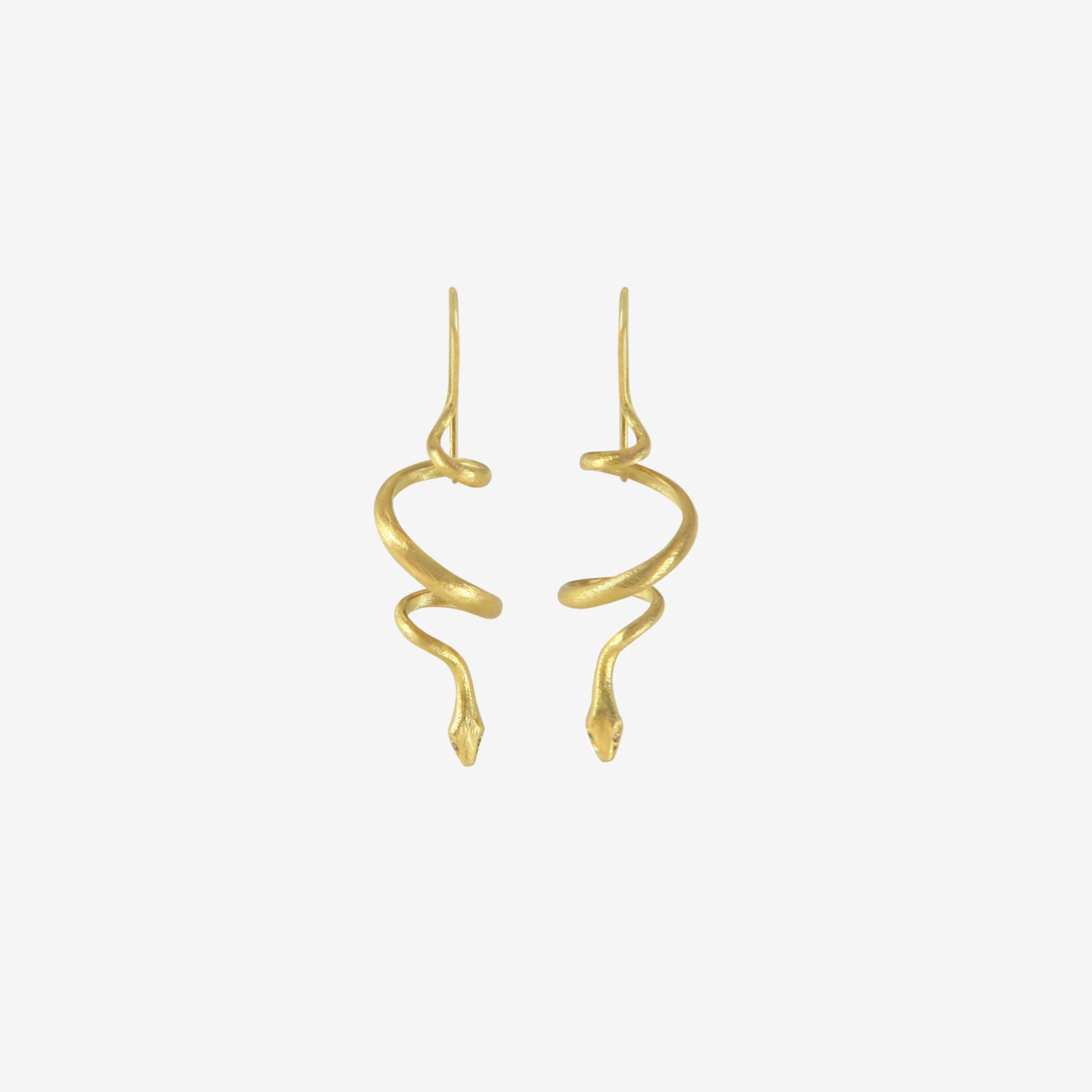 GABRIELLA KISS 18K SPIRAL SNAKE EARRINGS