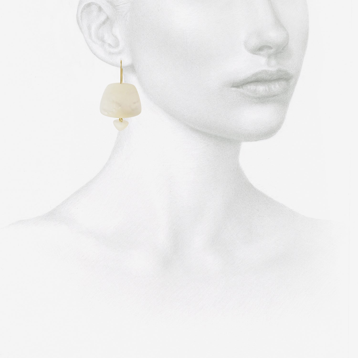 GABRIELLA KISS 14K & MOTHER-OF-PEARL GHOST SHIP EARRINGS