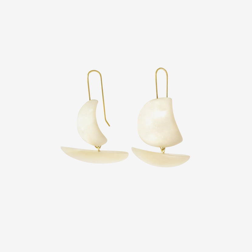 GABRIELLA KISS 14K & MOTHER-OF-PEARL GHOST SHIP EARRINGS