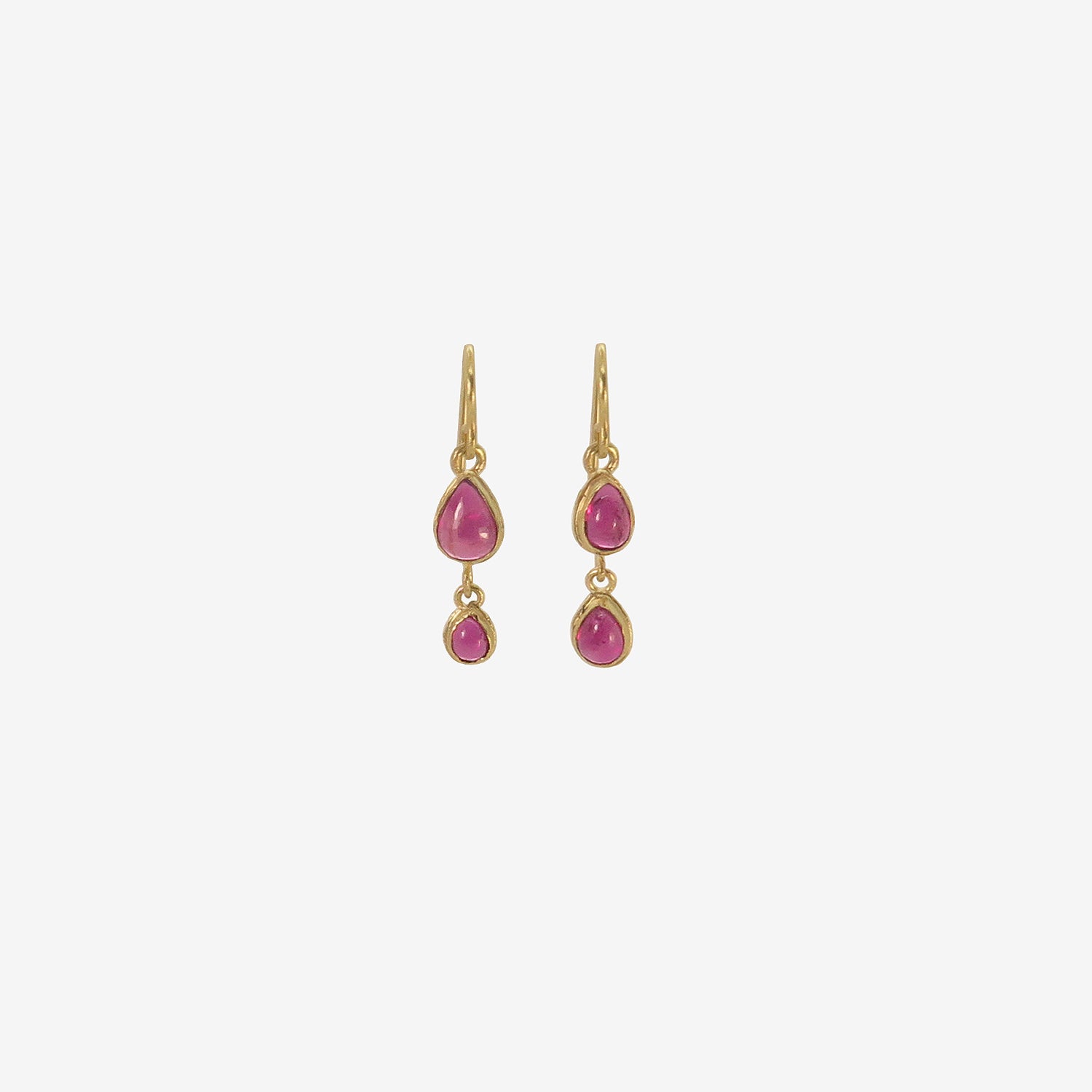 Estate Pink Sapphires and Diamond Dangle Earrings
