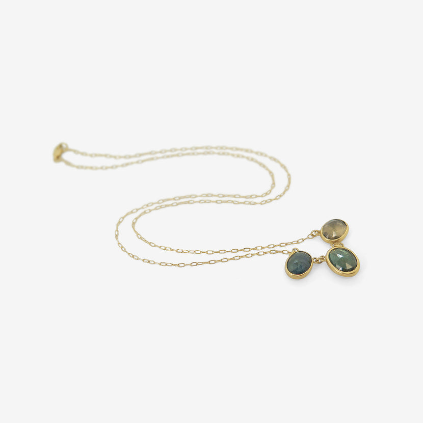 Sparkling Sea Green Stone Long Kundan Necklace Set - Subhranika Jewellery