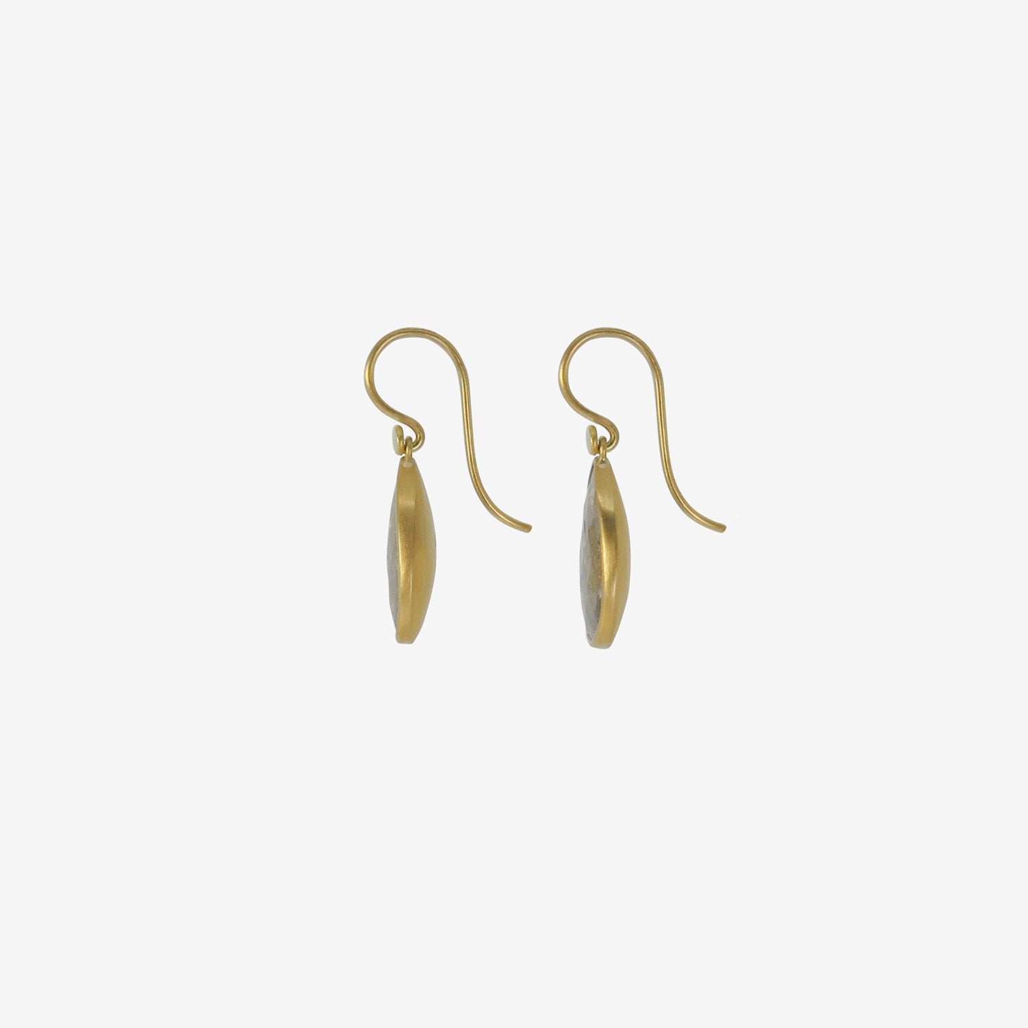 LOLA BROOKS 18K & ICY GREY PEAR-SHAPED DIAMOND EARRINGS, 4.72CT