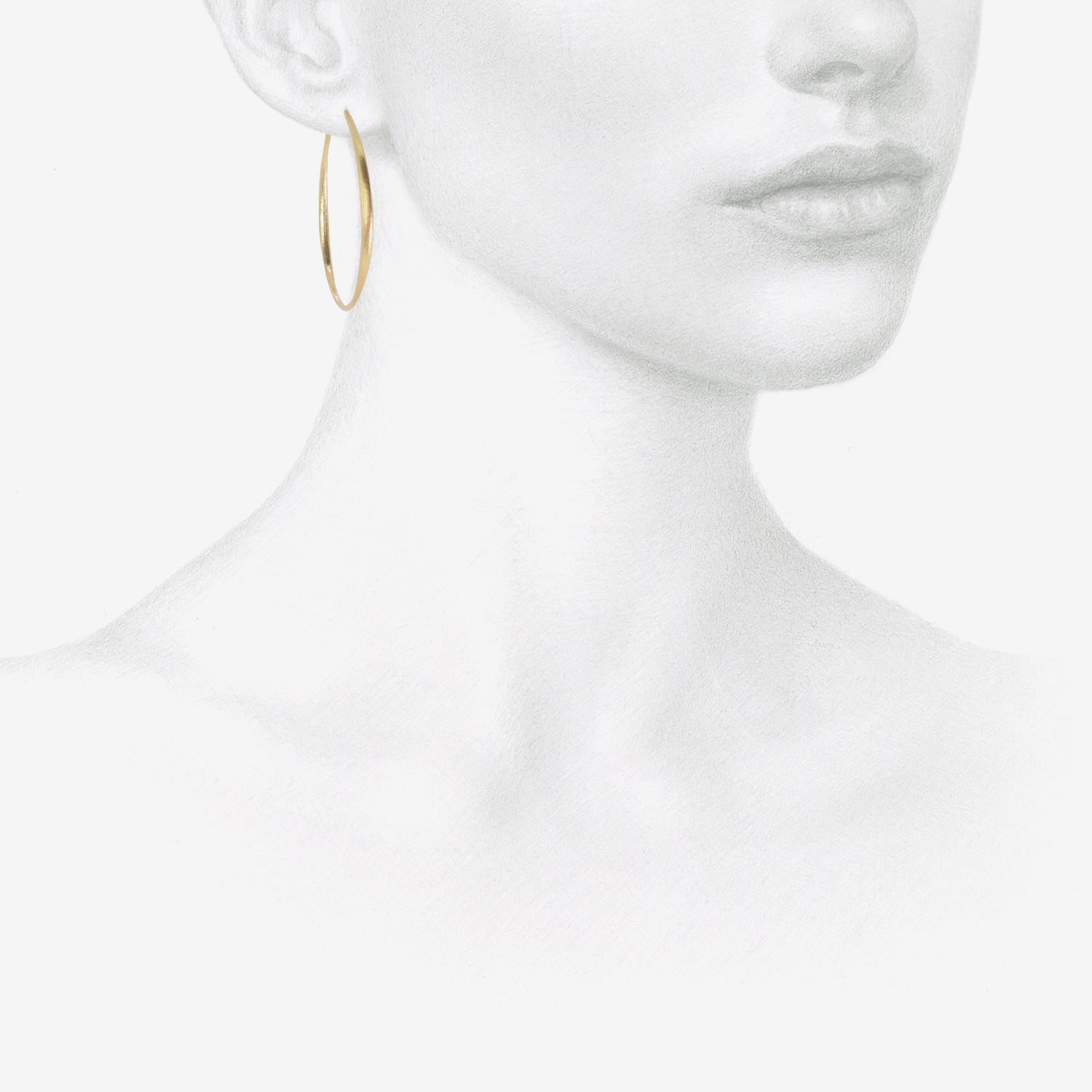 NICOLE LANDAW 14K HEWN OVAL HOOP EARRINGS
