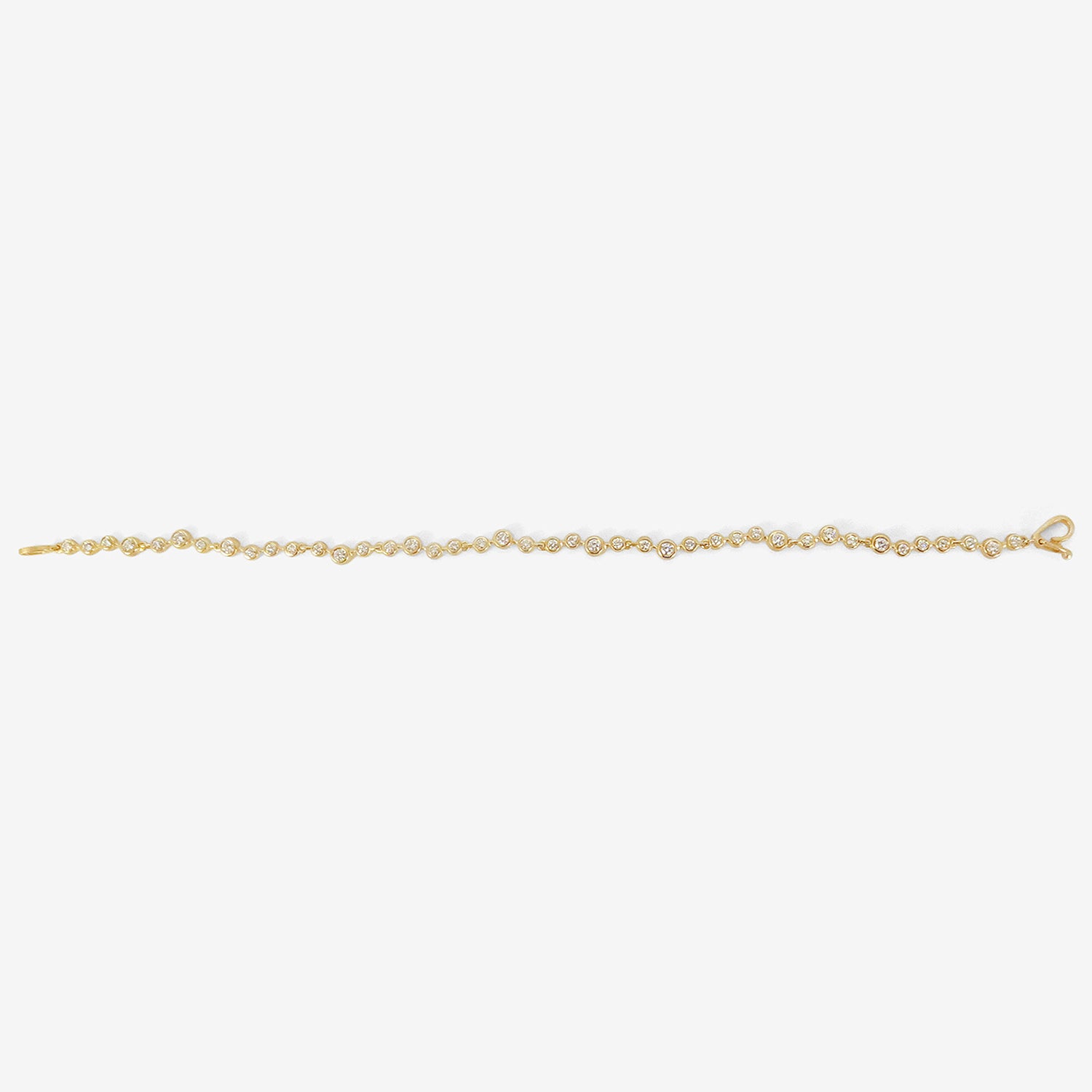 NICOLE LANDAW 14K & DIAMOND LARGE WAVING RIVIERA BRACELET, 1.35CT