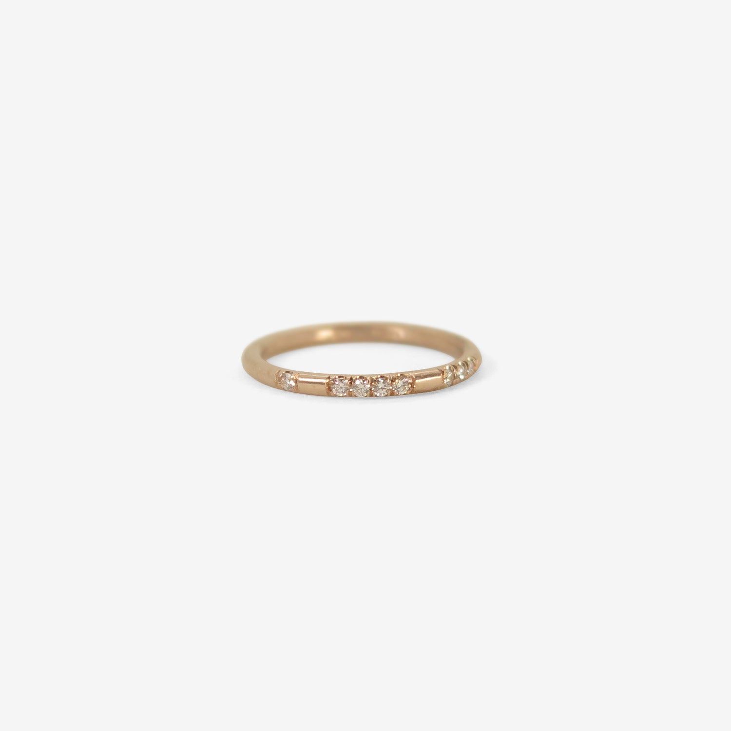 NICOLE LANDAW 14K ROSE GOLD & WHITE DIAMOND "I LOVE YOU" BAND