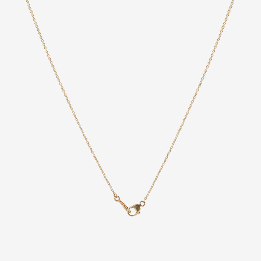 NICOLE LANDAW 14K & SQUARE GREEN AMETHYST PENDANT