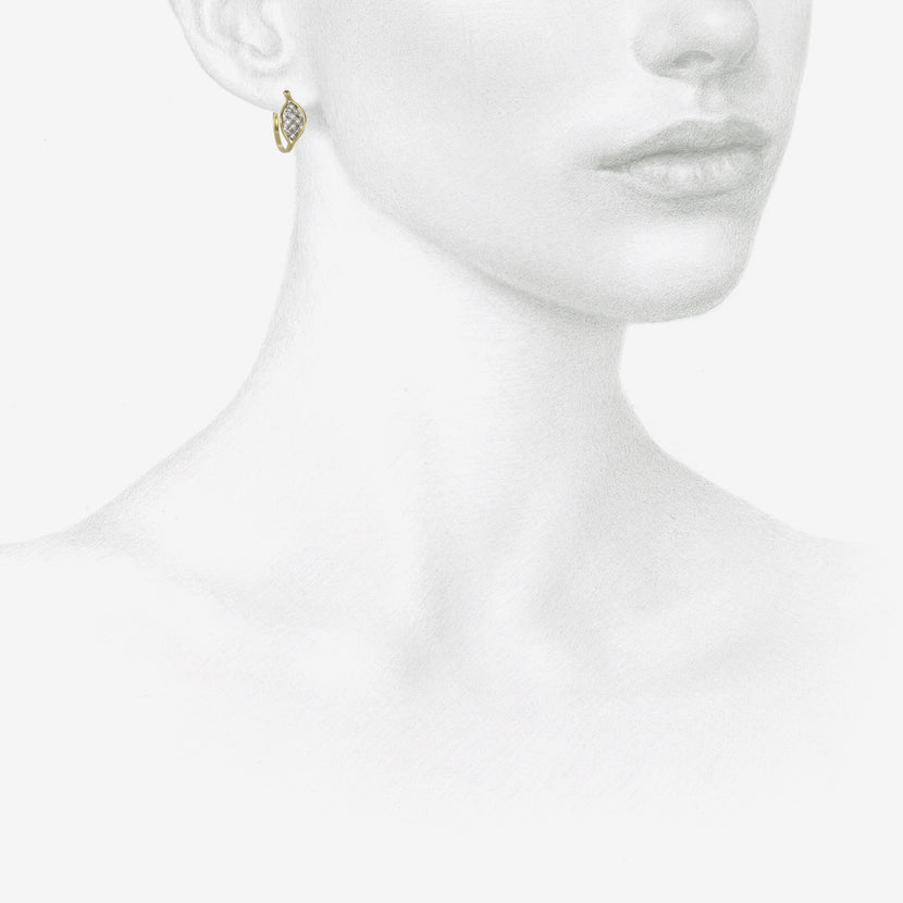 NIKOLLE RADI 18K & PLATINUM FILIGREE HOOPS ON POSTS