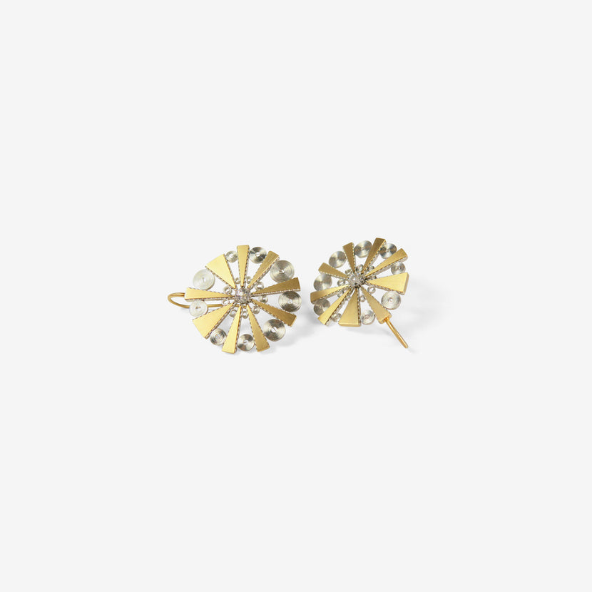 NIKOLLE RADI 18K & PLATINUM HALATION EARRINGS WITH DIAMONDS
