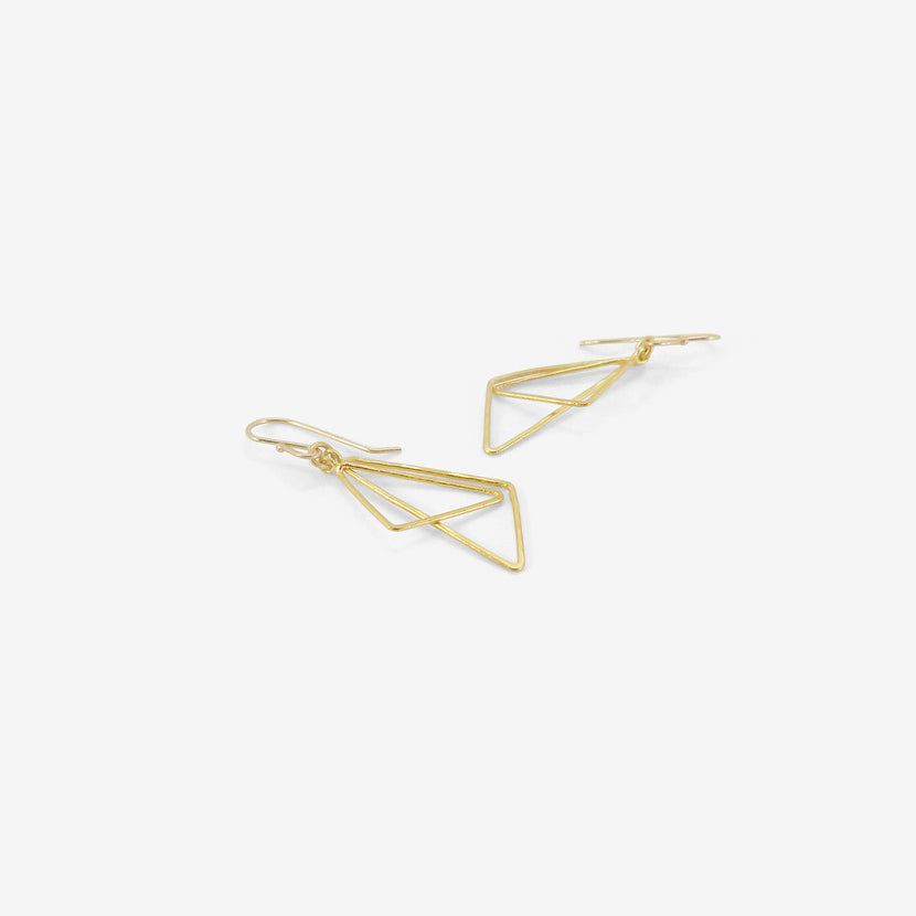 Double Triangle Stud Earrings – First & Last