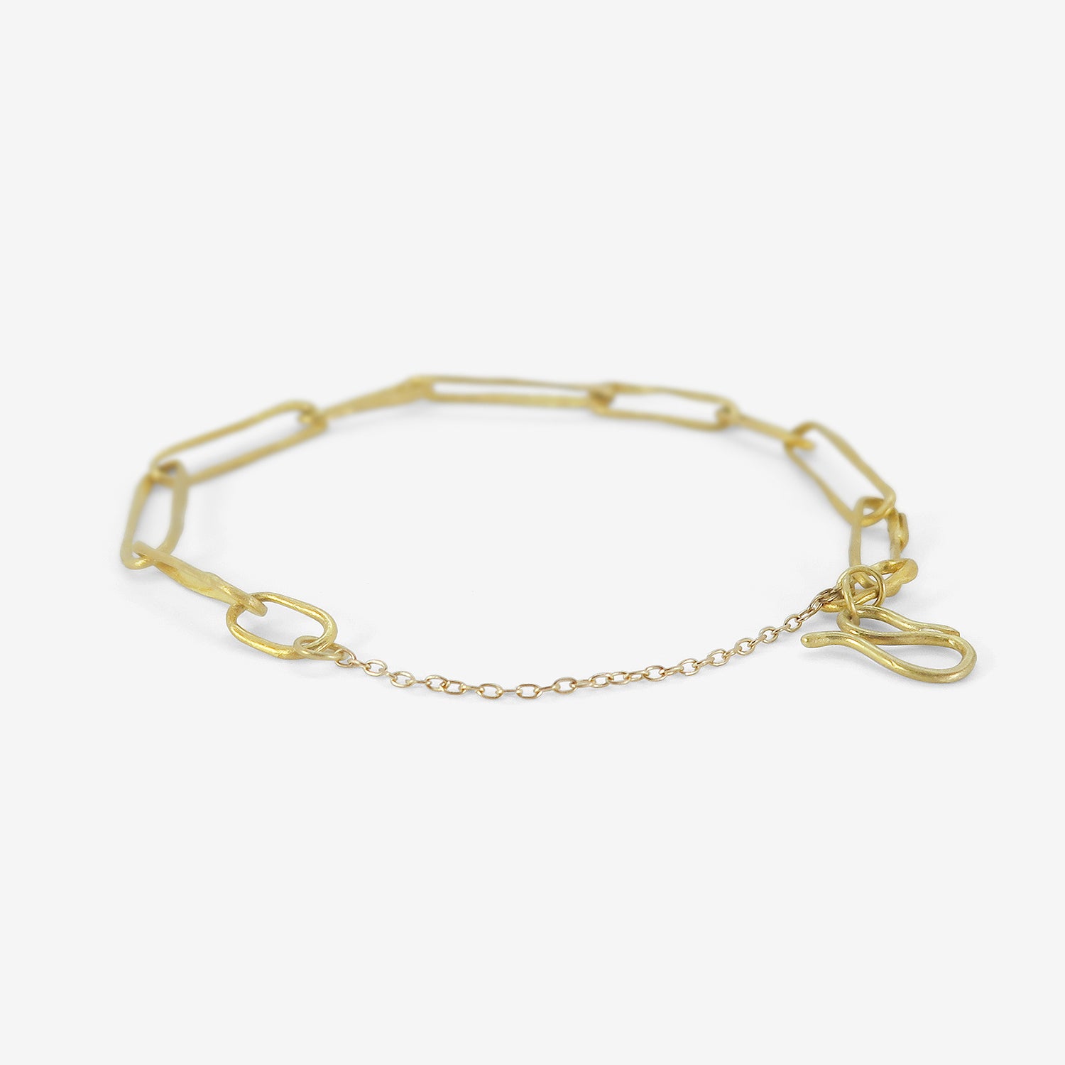 ROSANNE PUGLIESE 22K YELLOW GOLD PAPERCLIP LINK BRACELET