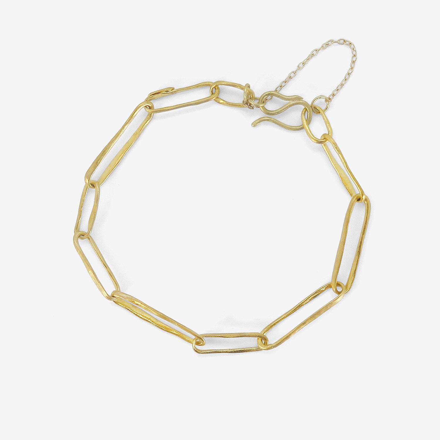 ROSANNE PUGLIESE 22K YELLOW GOLD PAPERCLIP LINK BRACELET