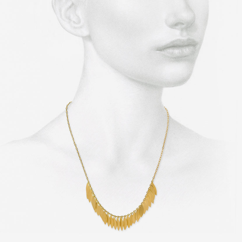 Leafy Aura Gold Necklace