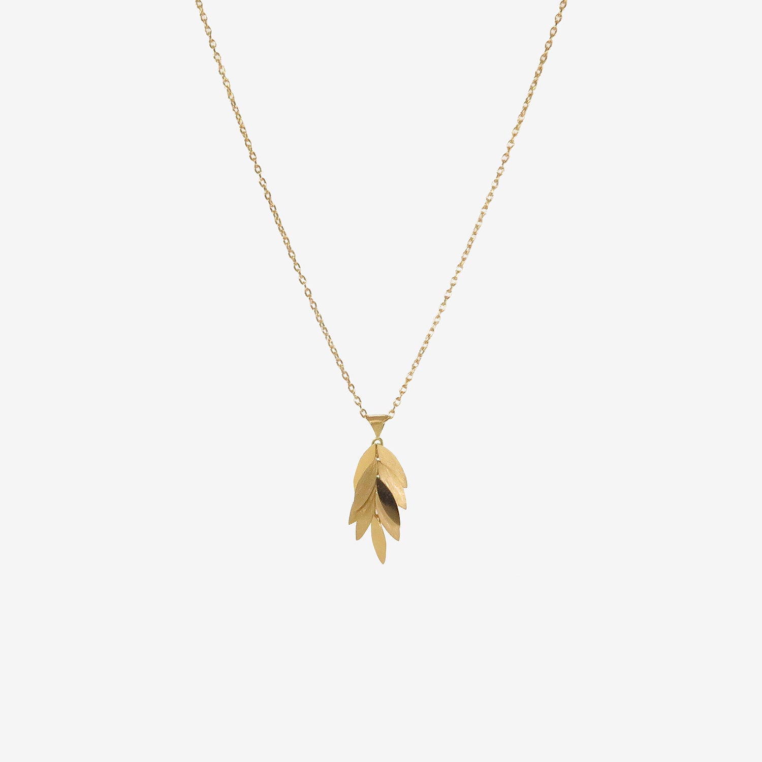 SIA TAYLOR 18K YELLOW GOLD FALLING LEAF NECKLACE