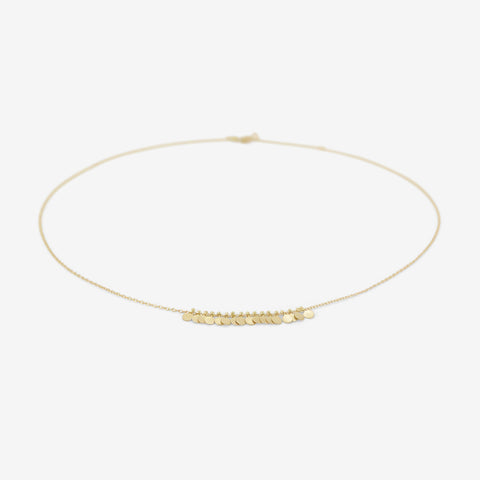 SIA TAYLOR 18K YELLOW GOLD MINI DOTS ARC NECKLACE