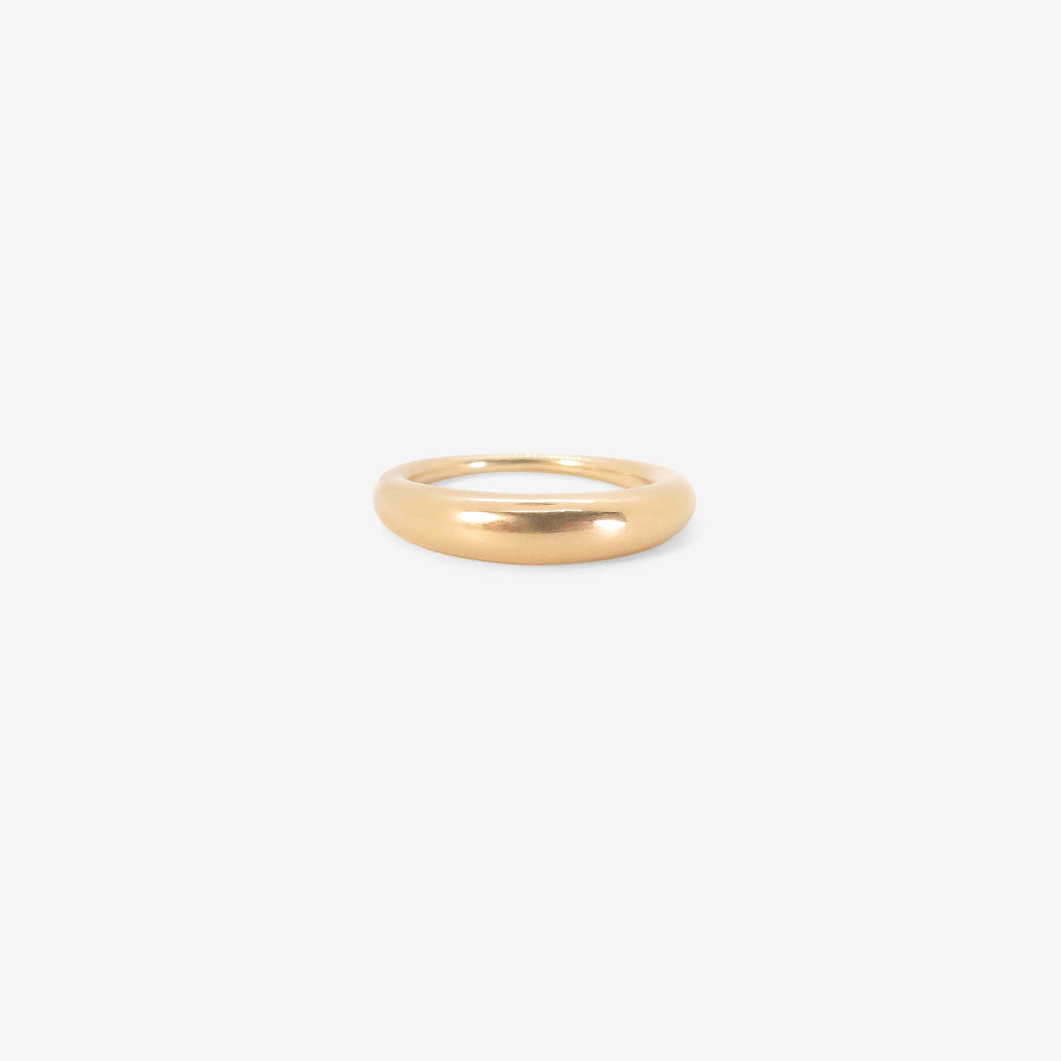 TED MUEHLING 14K YELLOW GOLD SIMPLE BAND, SIZE 6 1/2