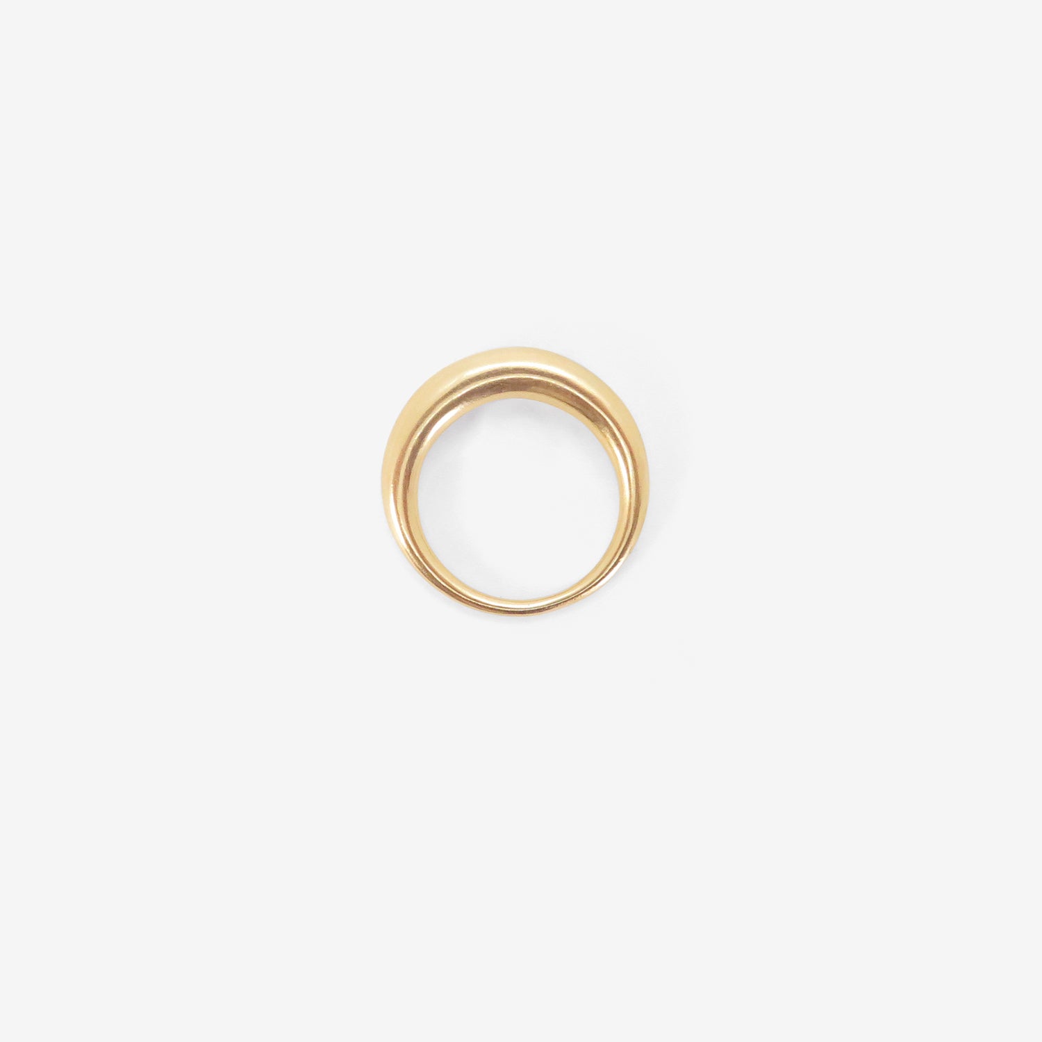 TED MUEHLING 14K YELLOW GOLD SIMPLE BAND, SIZE 6 1/2