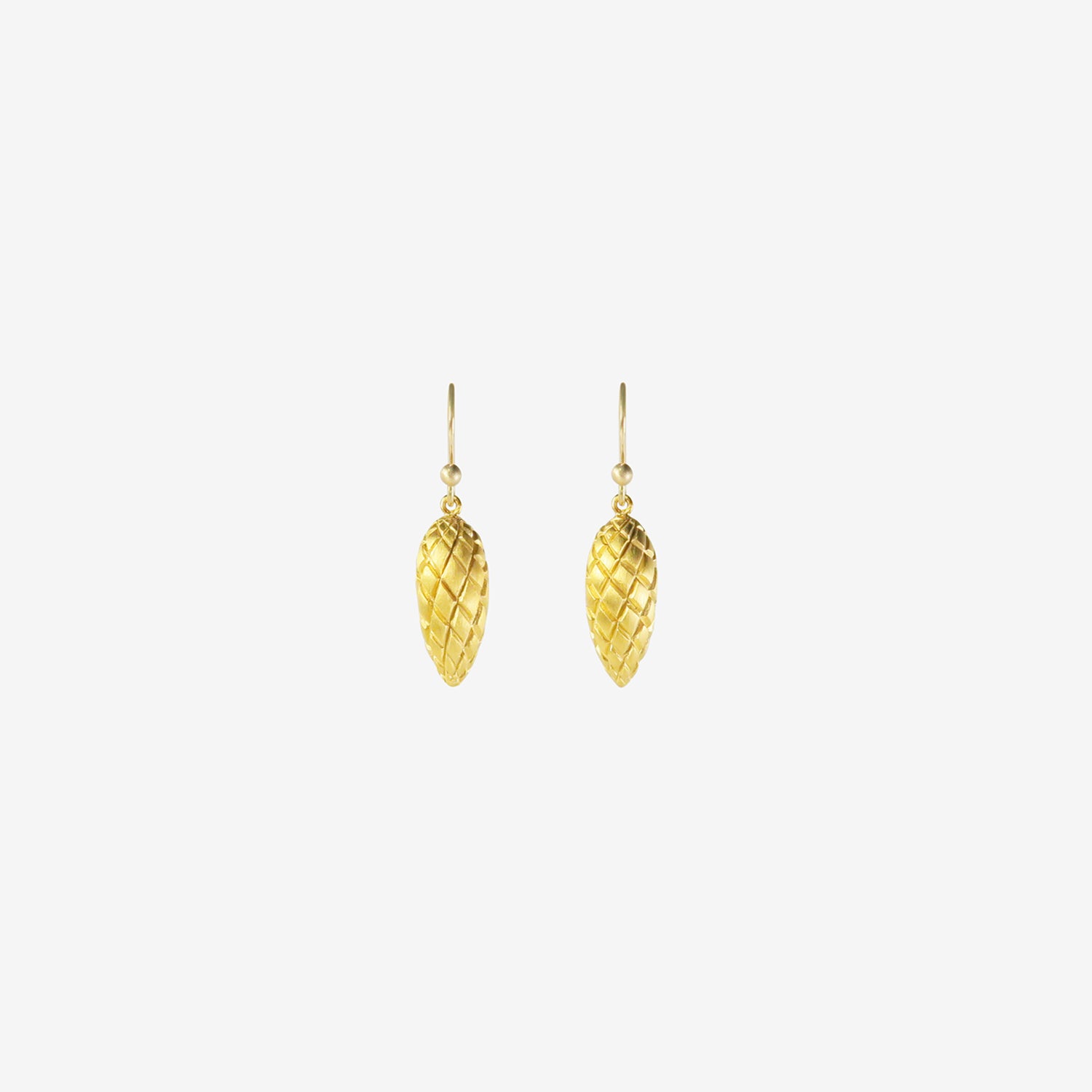 TED MUEHLING 24K YELLOW GOLD PLATED PINECONES