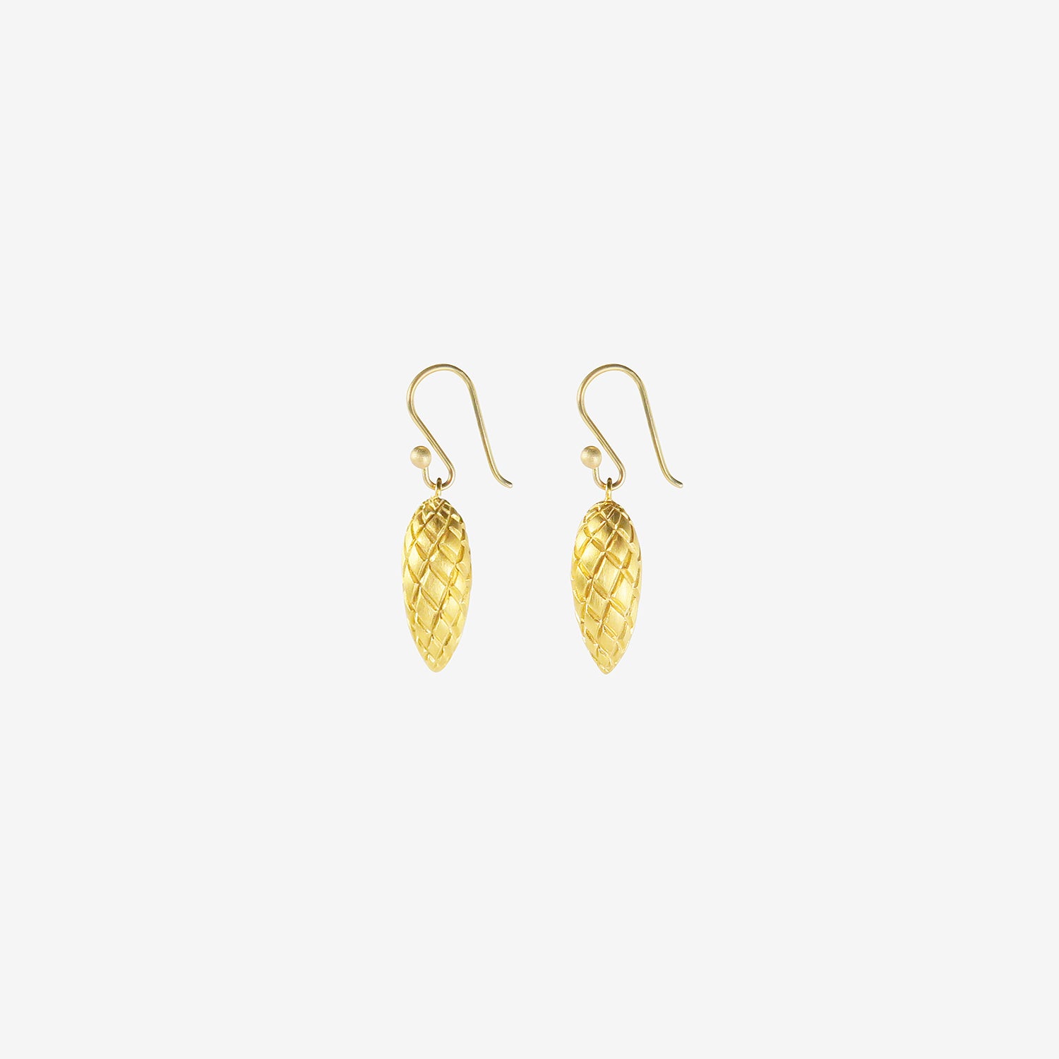 TED MUEHLING 24K YELLOW GOLD PLATED PINECONES