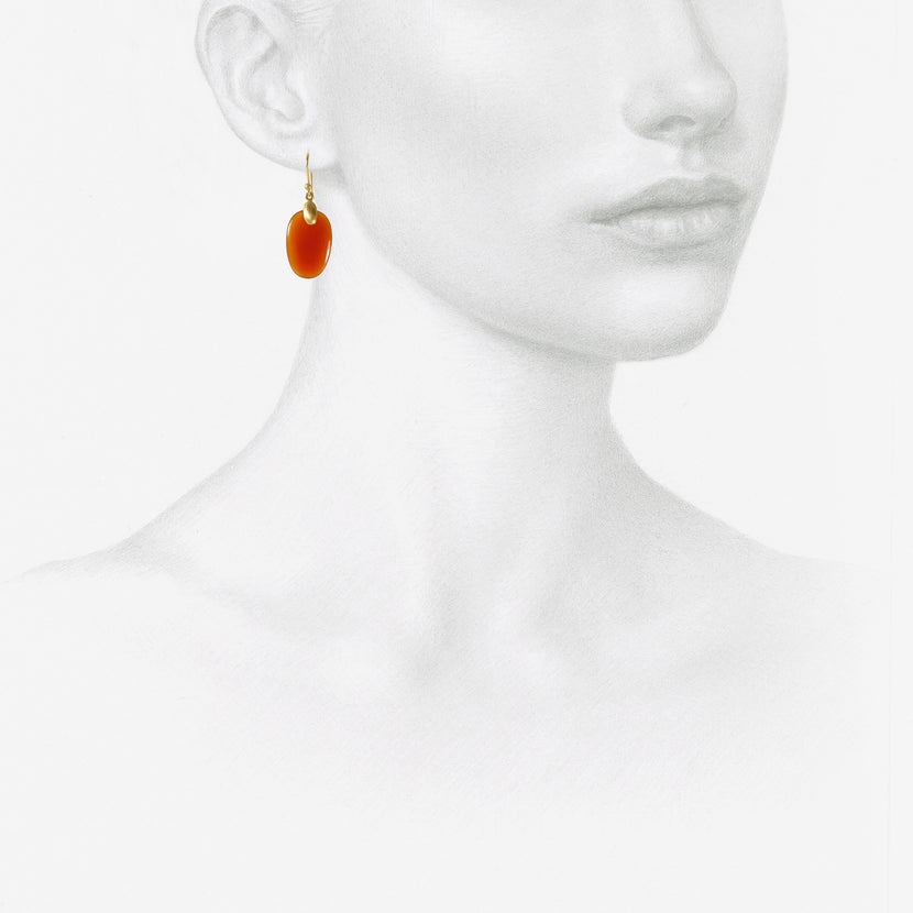 TED MUEHLING 10K & CARNELIAN SMALL CHIPS