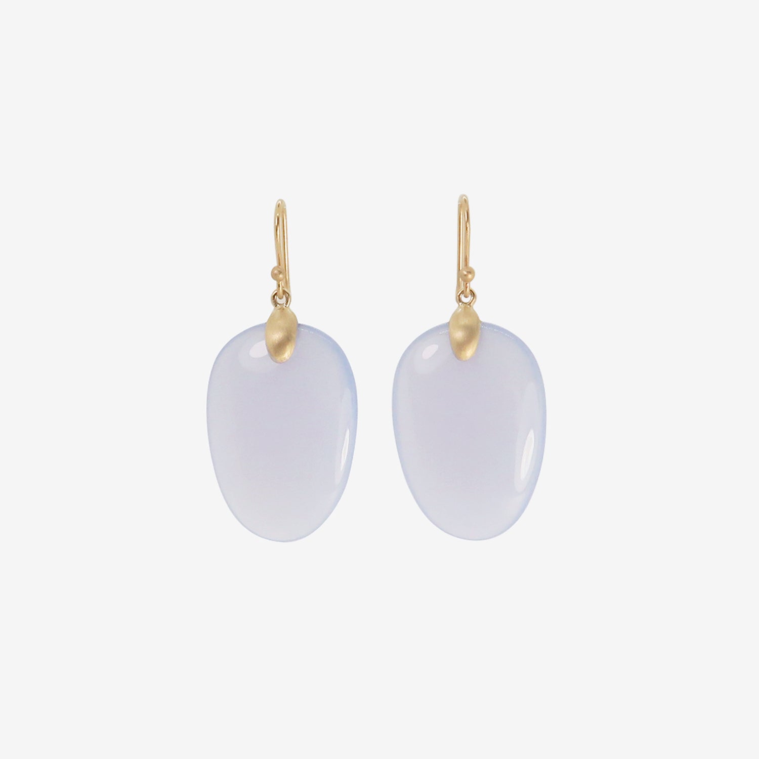 TED MUEHLING 10K & BLUE CHALCEDONY LARGE CHIPS