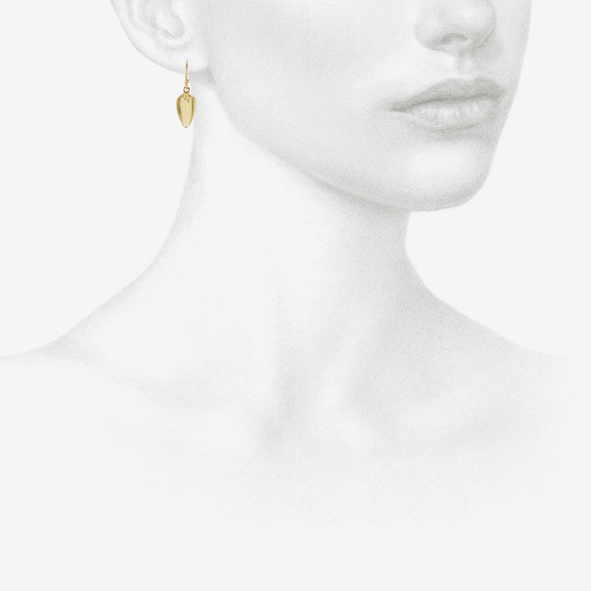 TED MUEHLING 14K & CITRINE GOTHIC DROPS