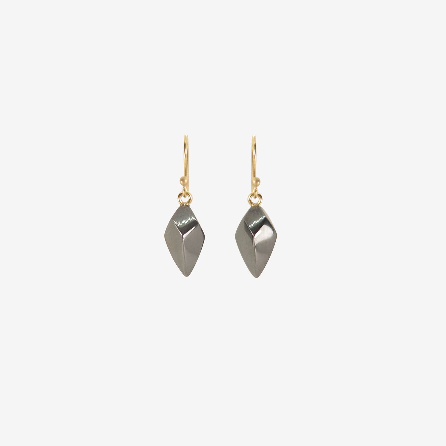 TED MUEHLING 14K & HEMATITE GOTHIC DROPS