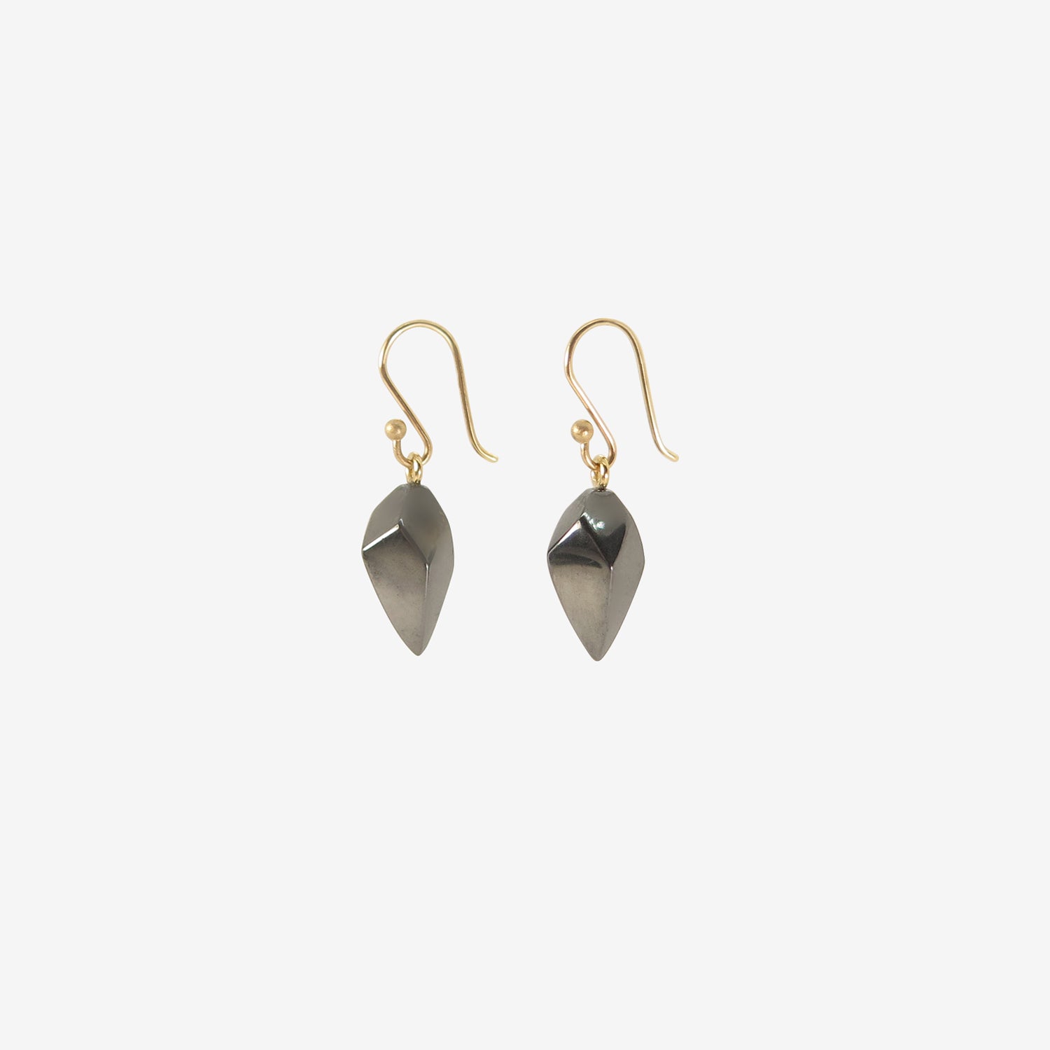 TED MUEHLING 14K & HEMATITE GOTHIC DROPS