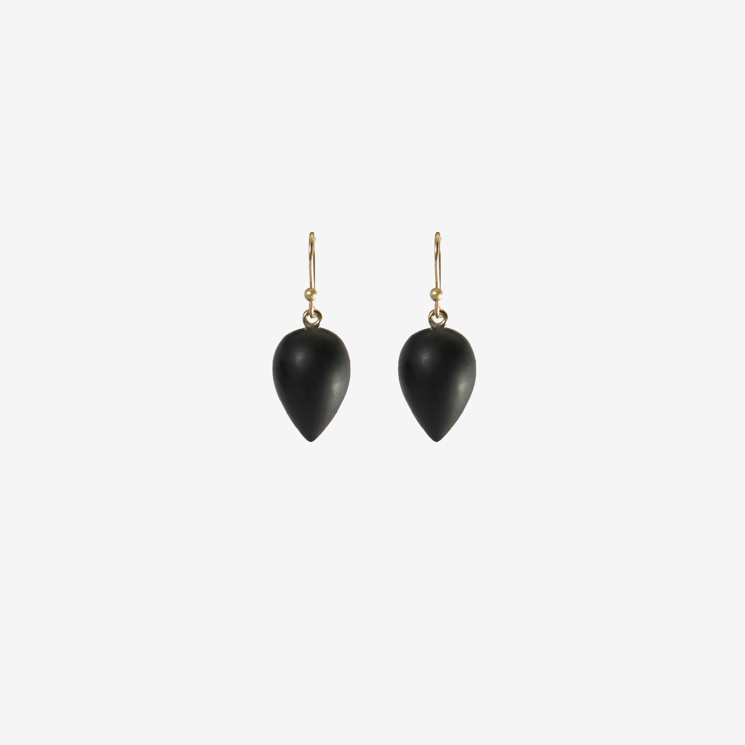TED MUEHLING 14K & MATTE ONYX ACORNS