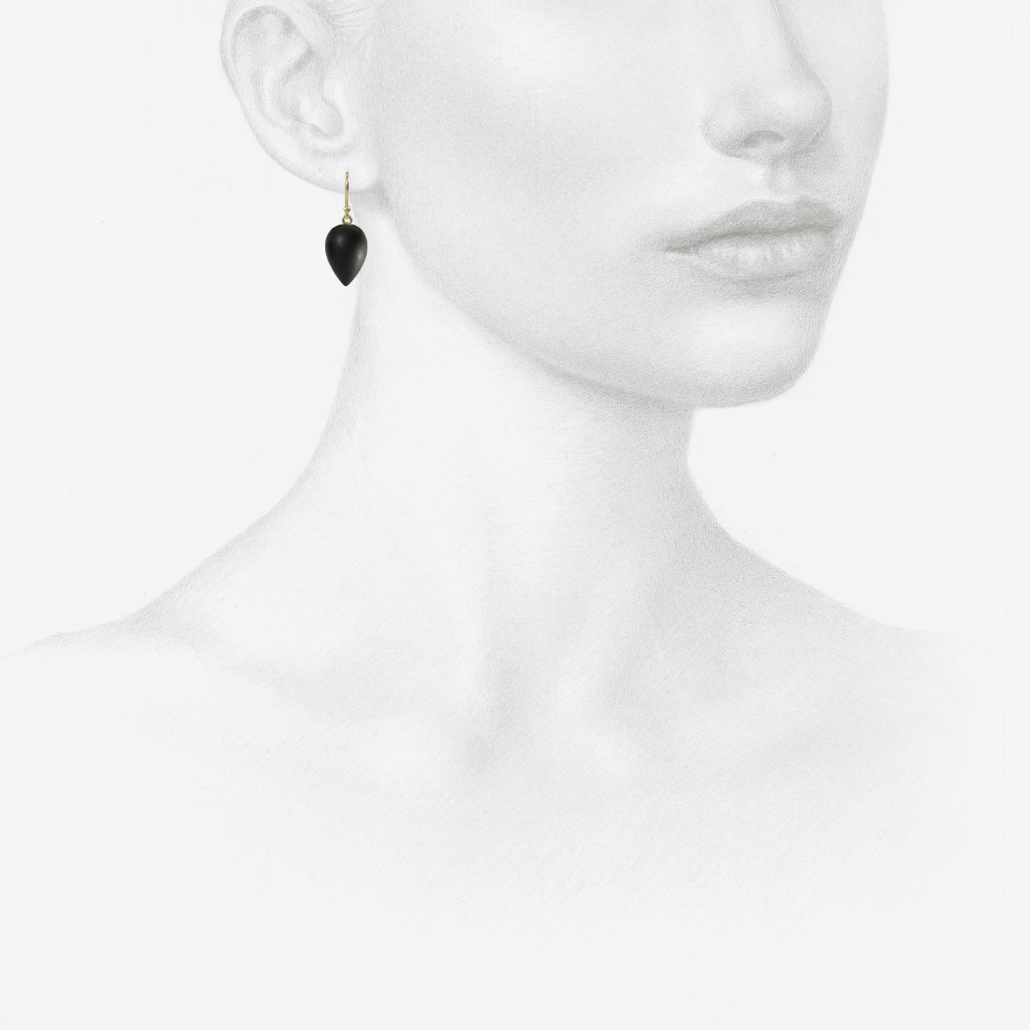 TED MUEHLING 14K & MATTE ONYX ACORNS