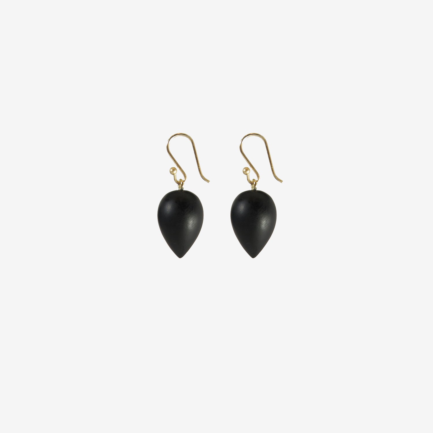 TED MUEHLING 14K & MATTE ONYX ACORNS
