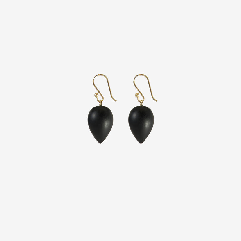 TED MUEHLING 14K & MATTE ONYX ACORNS