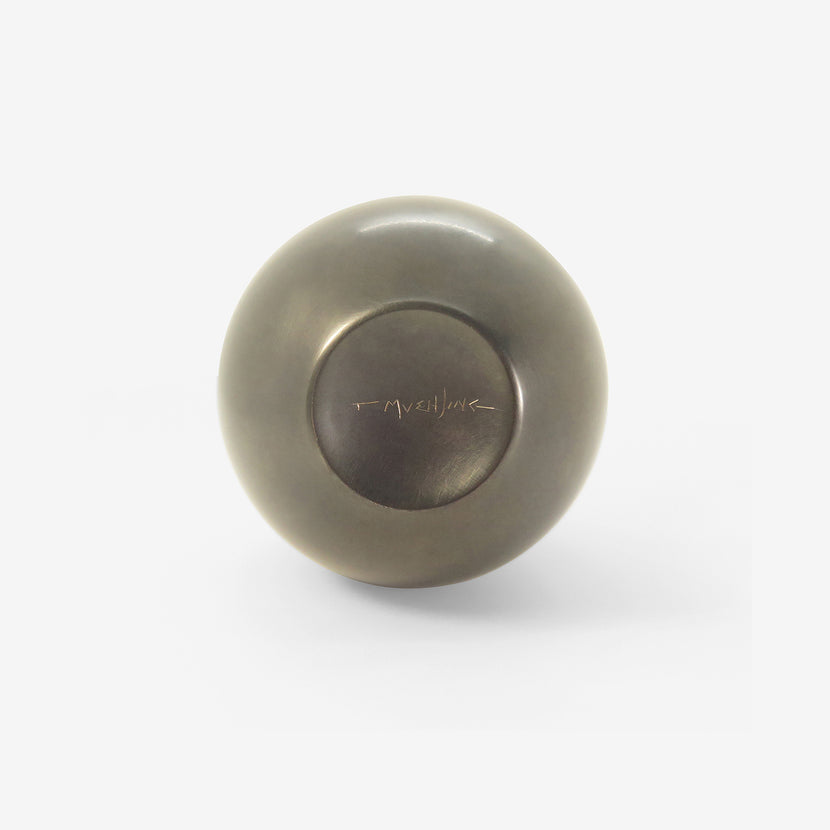 TED MUEHLING OXIDIZED BRONZE EGG VASE