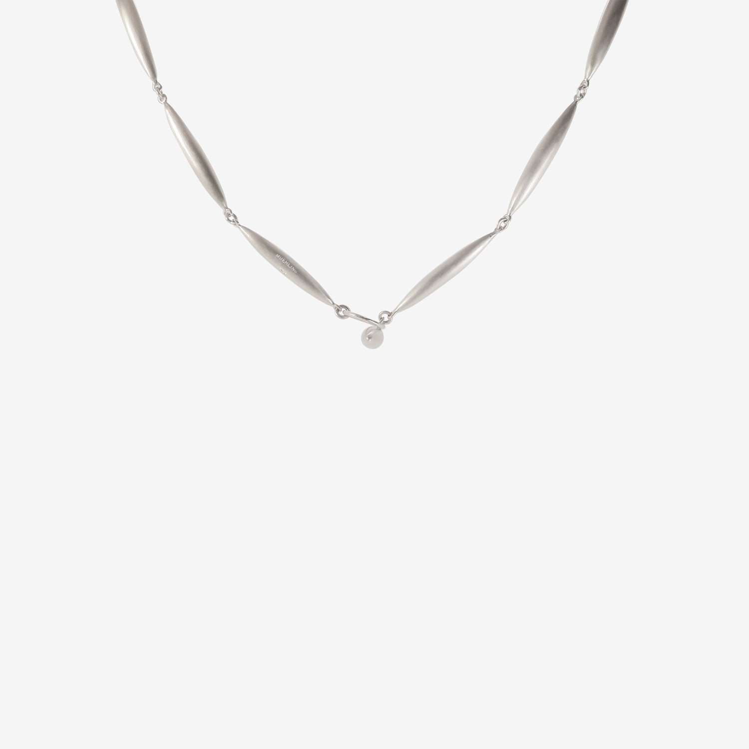 TED MUEHLING STERLING SILVER RICE NECKLACE + 1 LINK