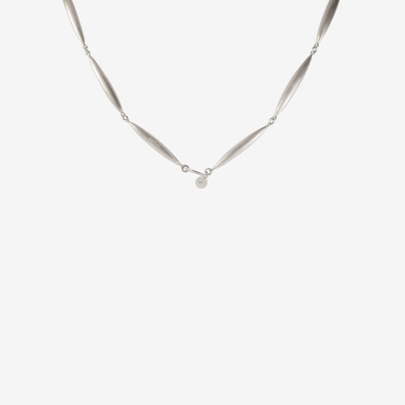 TED MUEHLING STERLING SILVER RICE NECKLACE + 1 LINK