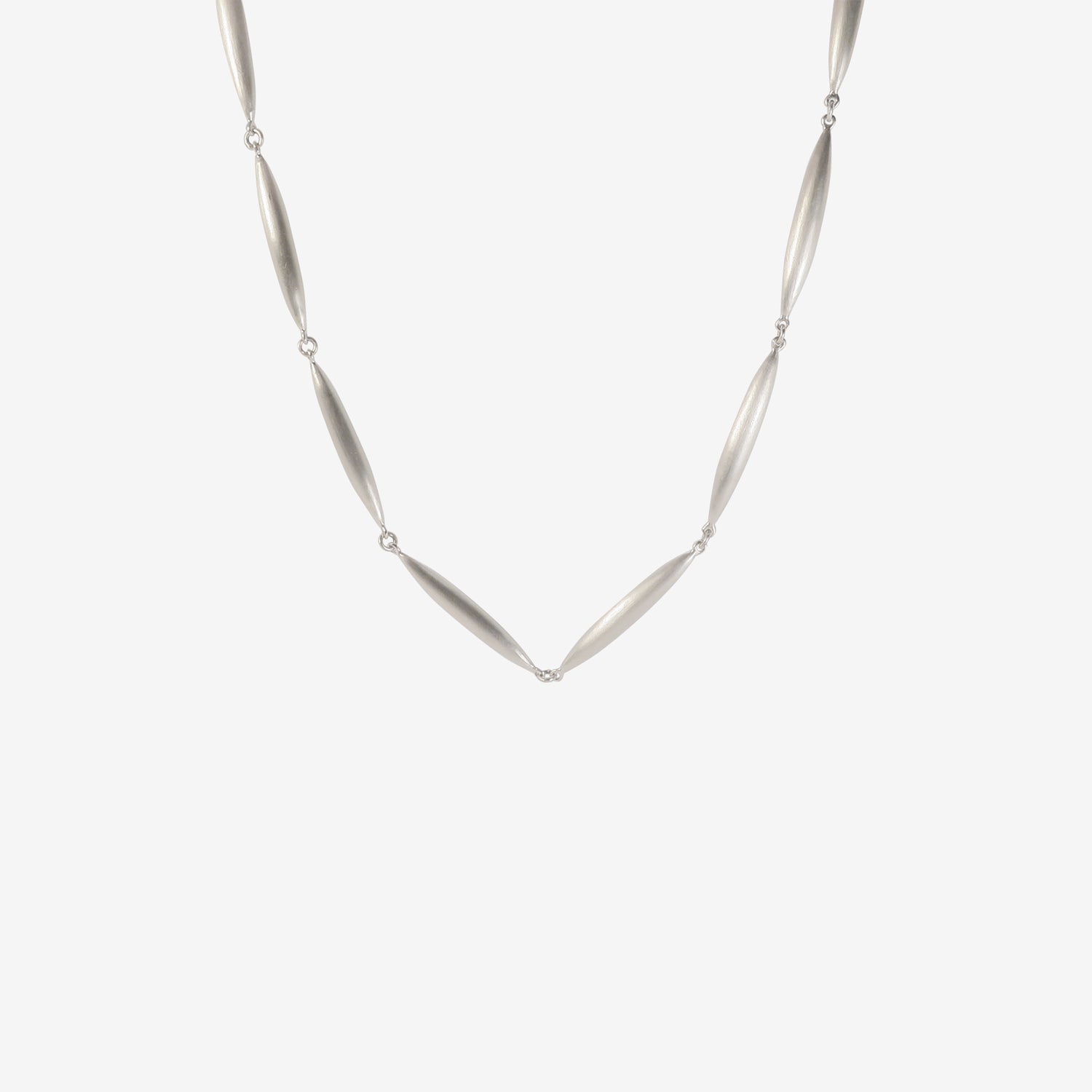 TED MUEHLING STERLING SILVER RICE NECKLACE + 1 LINK