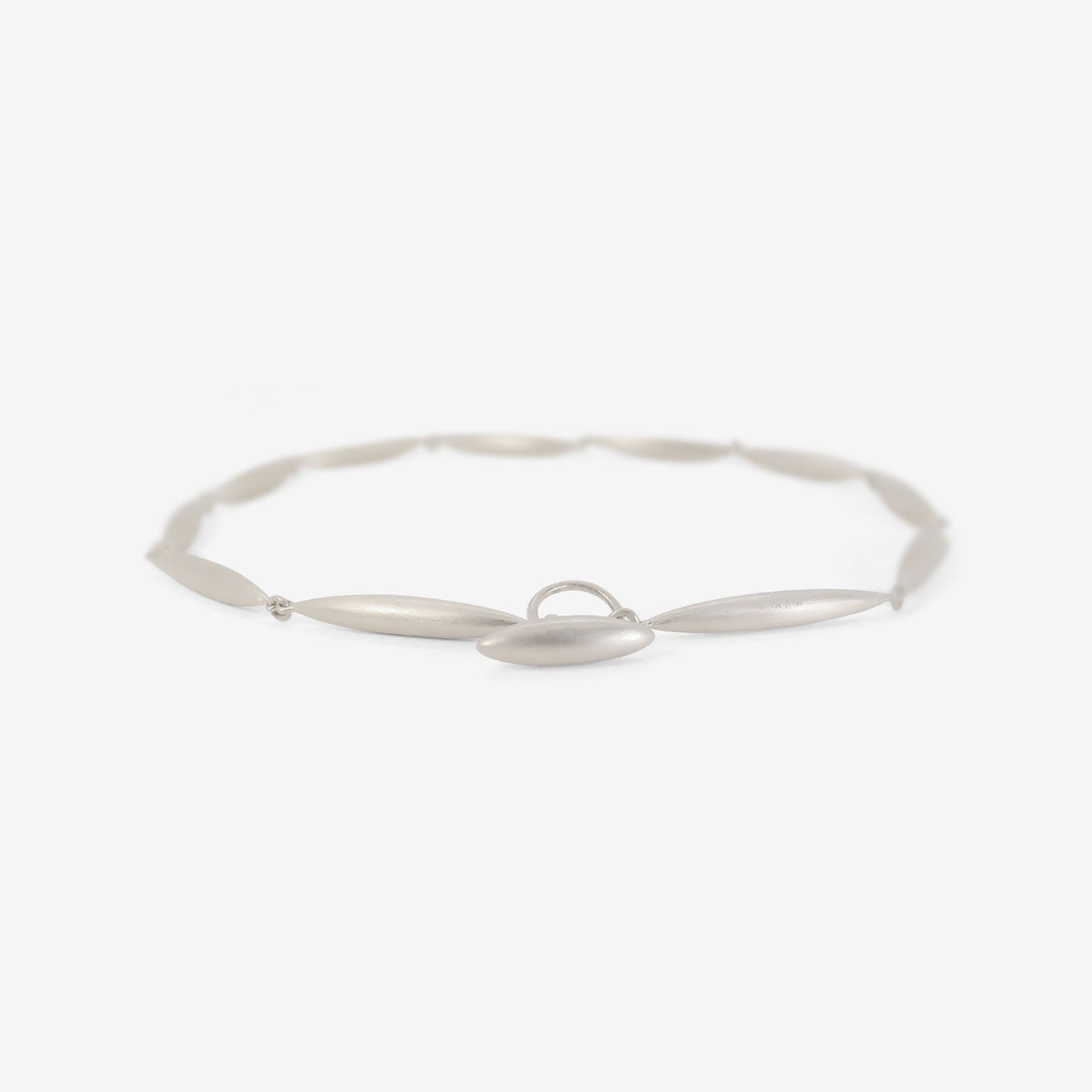 TED MUEHLING STERLING SILVER RICE NECKLACE + 1 LINK