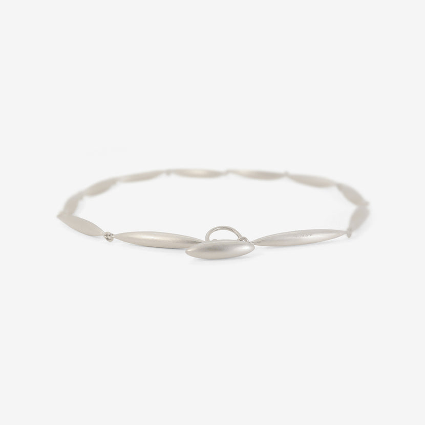 TED MUEHLING STERLING SILVER RICE NECKLACE + 1 LINK