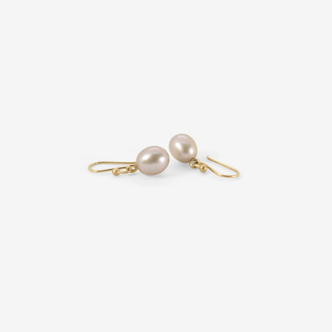 TED MUEHLING SMALL PINK PEARL EARRINGS