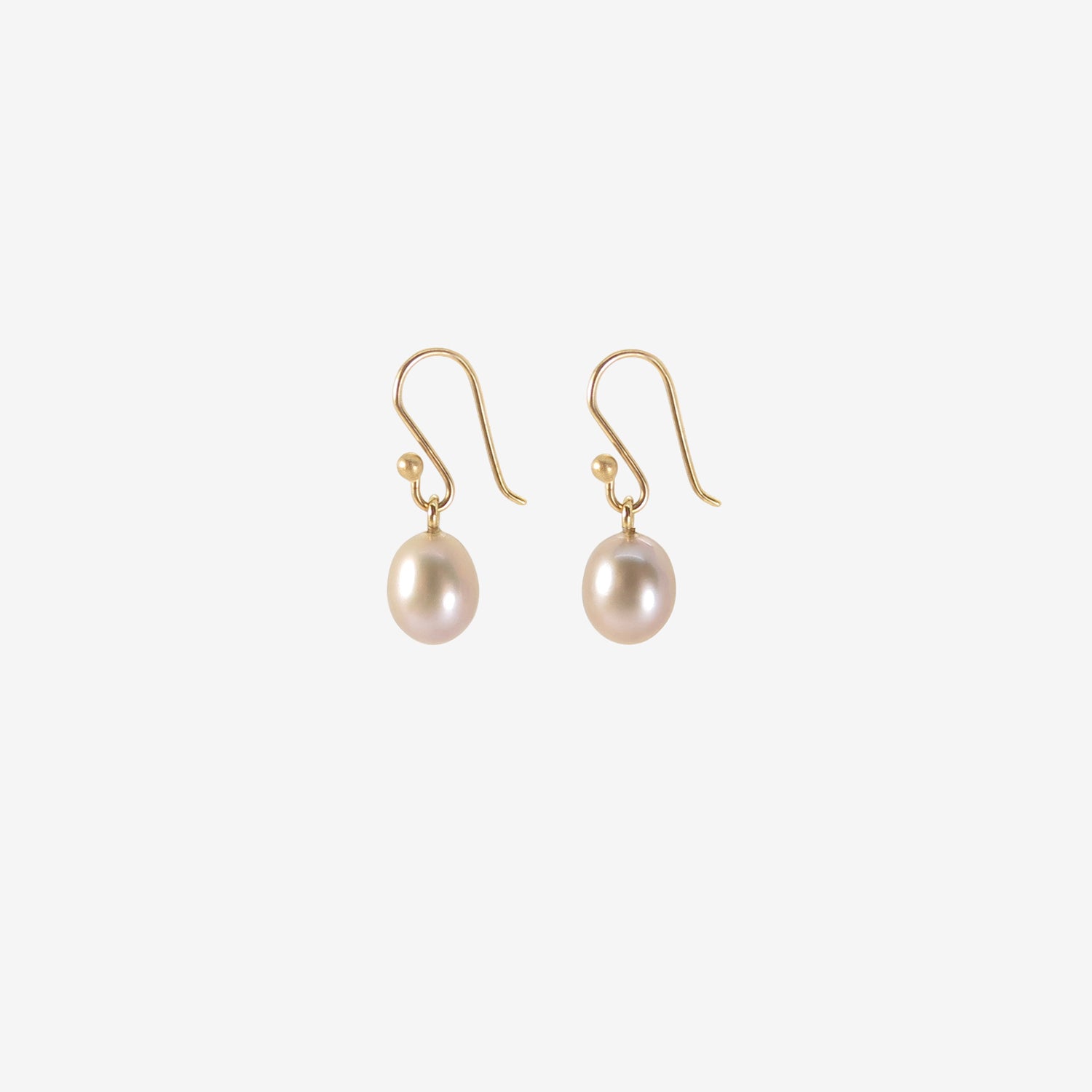 TED MUEHLING SMALL PINK PEARL EARRINGS