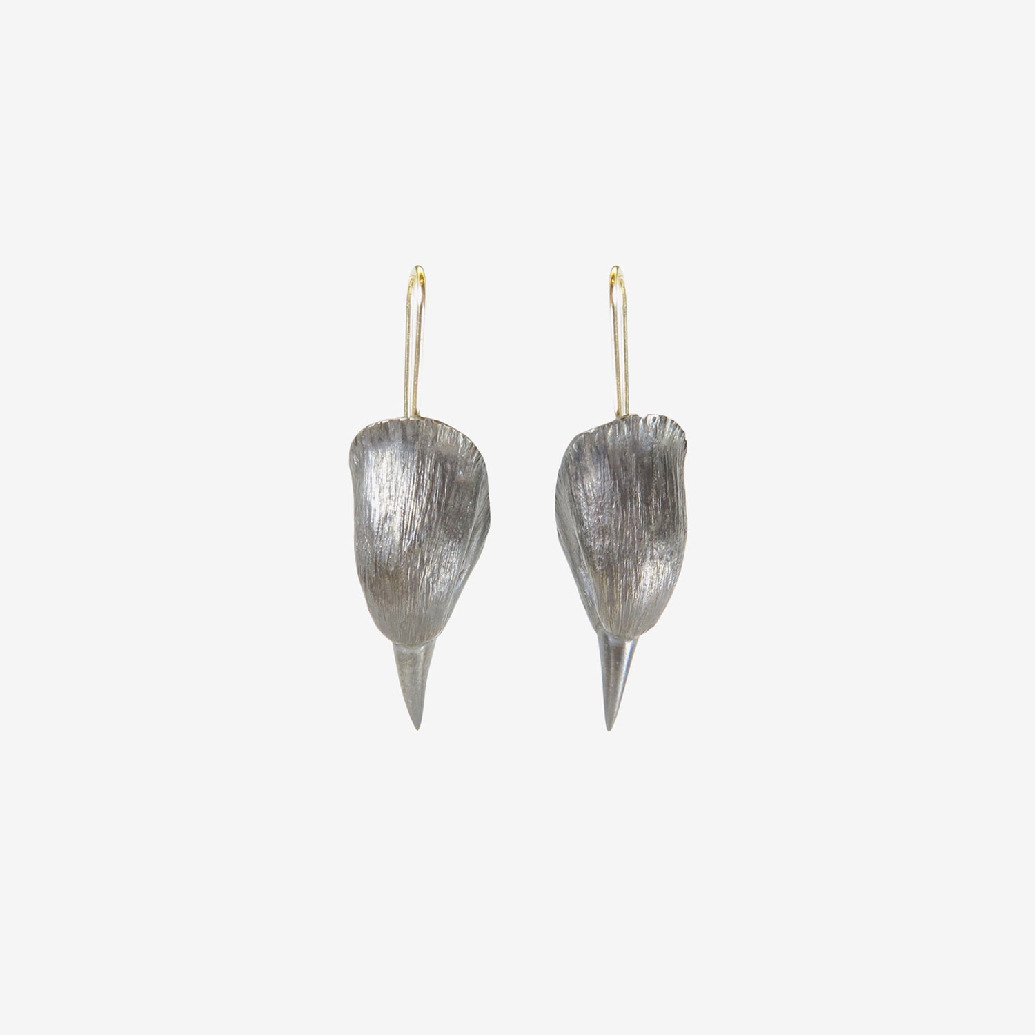 GABRIELLA KISS OXIDIZED BRONZE BIRD HEAD EARRINGS