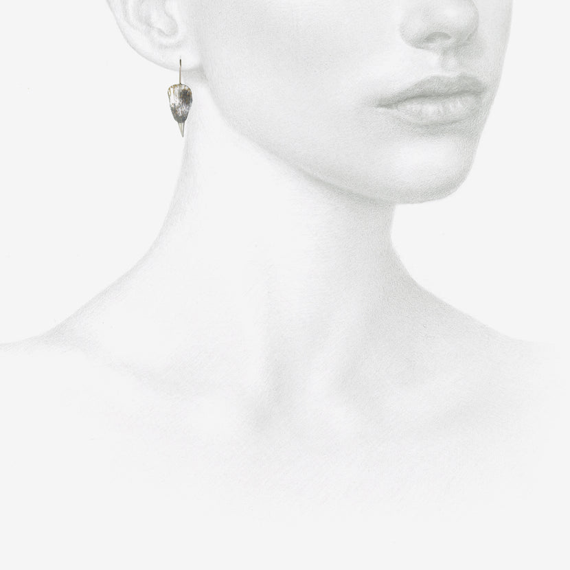 GABRIELLA KISS STERLING SILVER BIRD HEAD EARRINGS